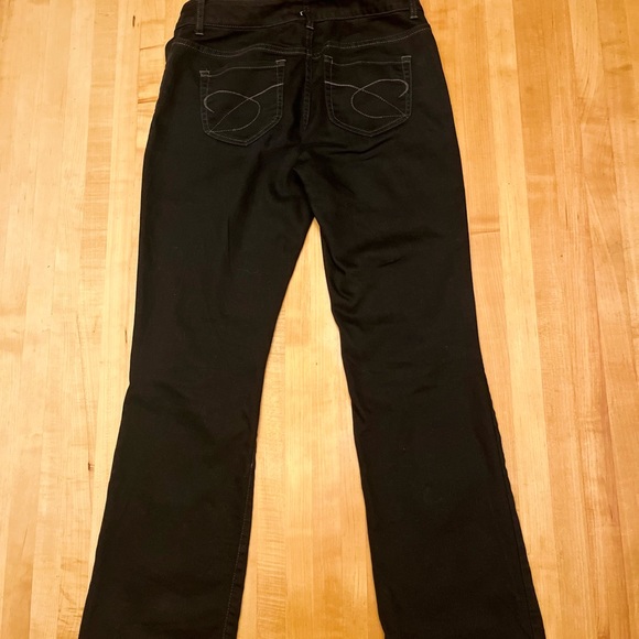Chico’s Platinum Denim black mid rise bootcut jeans. Pants Size 6 NWOT - Picture 3 of 6
